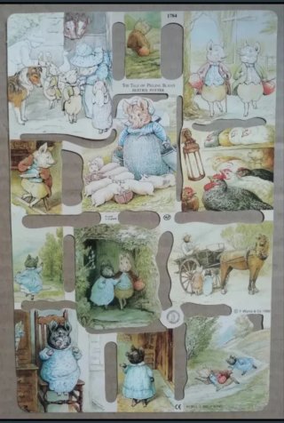 Lámina Cromos troquelados MLP 1784. Beatrix Potter