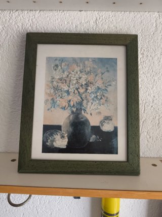 Lámina Flores y Gatos Paul Gauguin 29x36