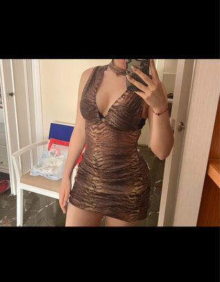 Vestido leopardo XS