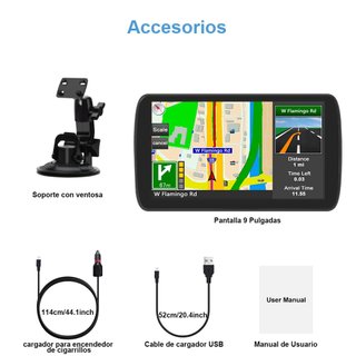 Navegador GPS 9 Pantalla Táctil