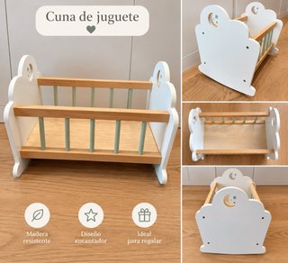 Cuna de juguete de madera
