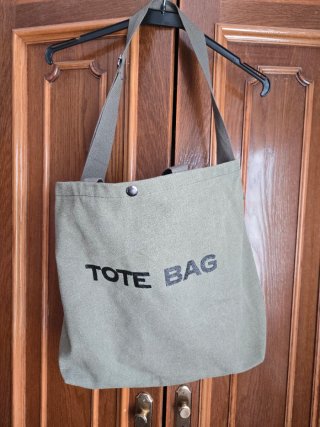 Bolso Tote Lona Verde Oliva