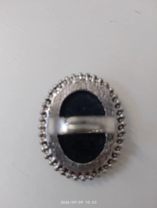 Anillo Camafeo Azul Ajustable