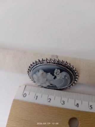 Anillo Camafeo Azul Ajustable