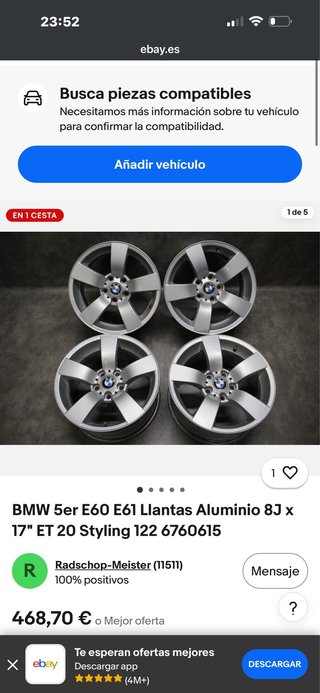 Llantas BMW E60 E61 17 Styling 122