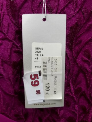 Vestido de fiesta rosa y plateado