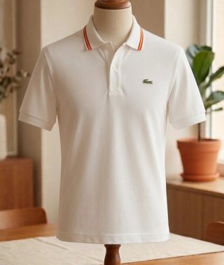 Polo Lacoste Blanco Talla 3 (S)