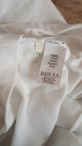 Polo Lacoste Blanco Talla 3 (S)