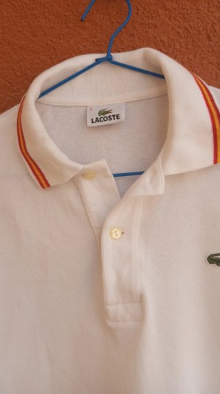 Polo Lacoste Blanco Talla 3 (S)