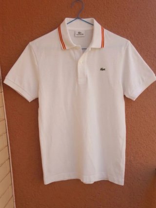 Polo Lacoste Blanco Talla 3 (S)