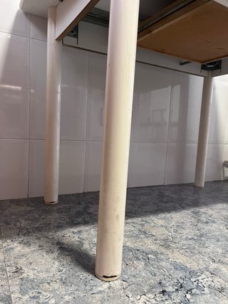 Mesa de cocina blanca extensible