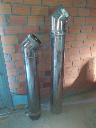 Tubos de salida de humos para chimenea