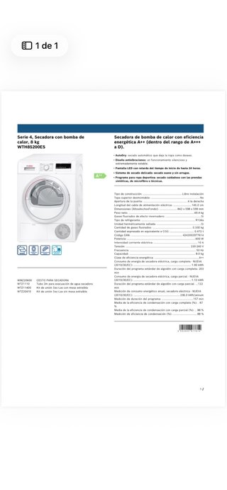 Secadora Bosch Serie 4 8kg