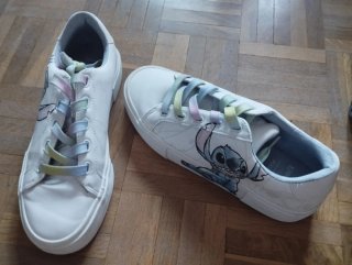 Zapatillas Stitch Mujer Blancas Multicolor