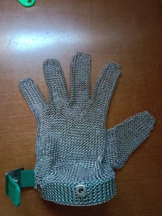 Guante Malla Verde Broche Talla 1/XS ambidiestro