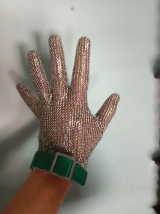 Guante Malla Verde Broche Talla 1/XS ambidiestro