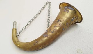 Corneta de señales antigua de latón (también conoc