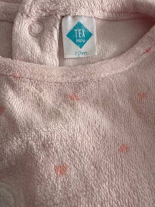 Pijama bebé nube y gotas rosa