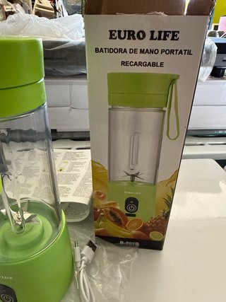 Batidora Portátil Recargable Verde