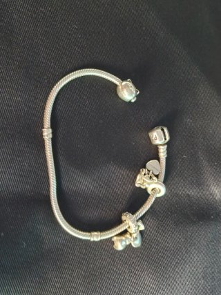 Pulsera Pandora Plata Corazón y Oso