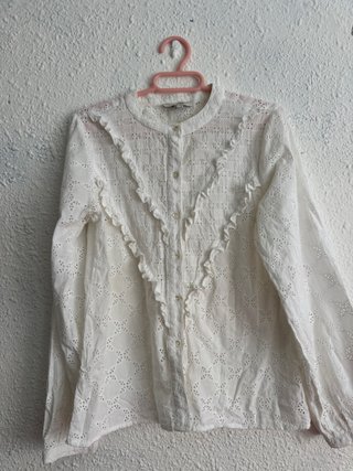Camisa Hoss Intropia blanca bordada