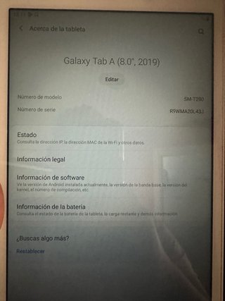 Samsung Tablet Blanca