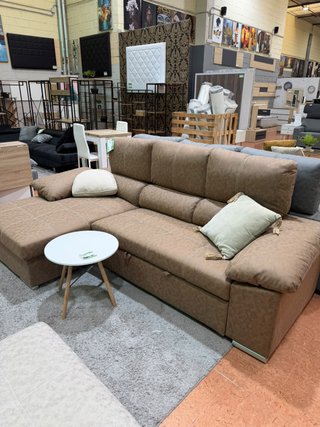 Sofá Cama Chaise Longue Gris