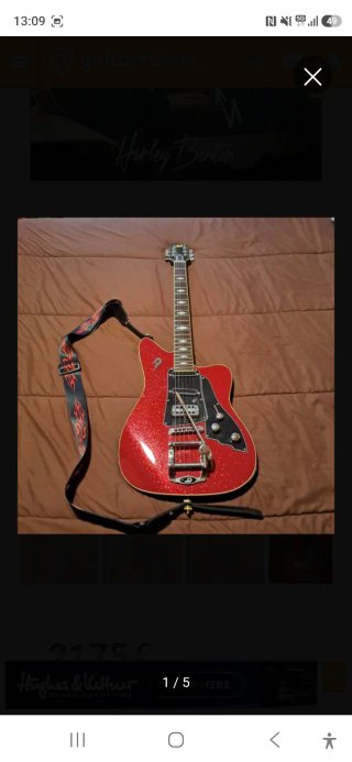 Duesenberg Paloma Rojo Sparkle REBAJON