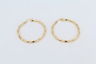 Aros Grandes Rizados Oro 18k.Ref:043-04-00265