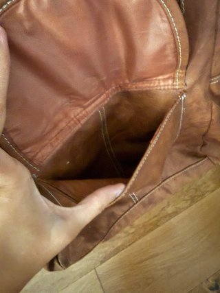 Bolso de hombro marrón polipiel