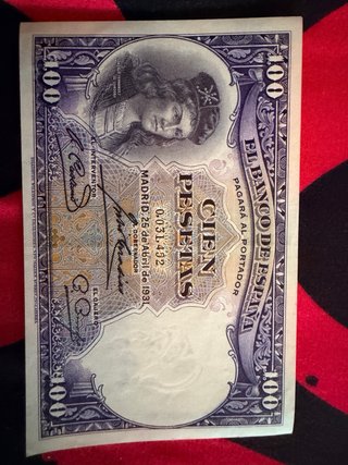 Billete 100 pesetas 1928