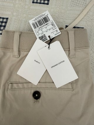 Pantalón Chino Beige Mango Talla 38 Nuevo