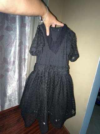 Vestido de ceremonia artesanal negro