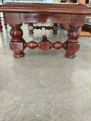 Mesa baja madera maciza y mármol