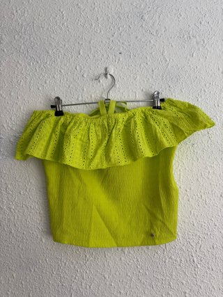 Top Pedro del Hierro verde/amarillo