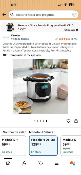 Olla Programable Cecotec Modelo H Deluxe