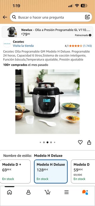Olla Programable Cecotec Modelo H Deluxe