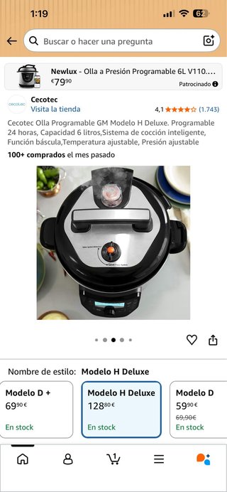 Olla Programable Cecotec Modelo H Deluxe