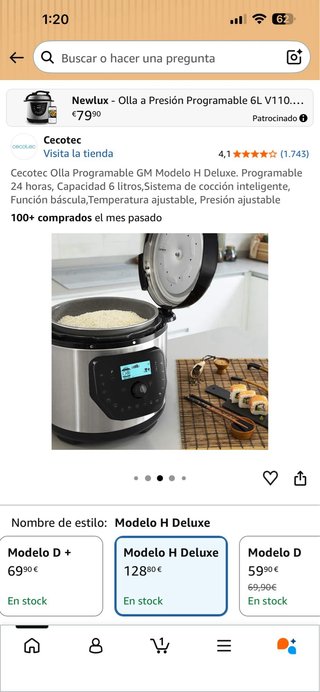Olla Programable Cecotec Modelo H Deluxe
