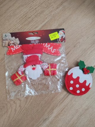 Adornos Navideños Santa Claus y Fruta