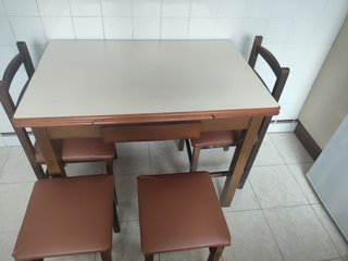 Mesa Cocina Extensible + 4 Sillas