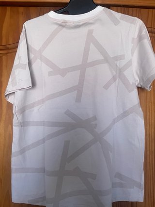 Camiseta Adidas Beige y Blanca Talla 10-12