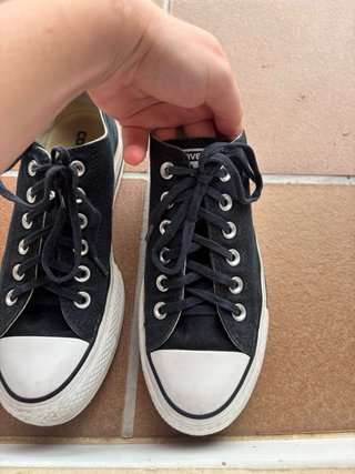 Converse Plataforma Negra Talla 38