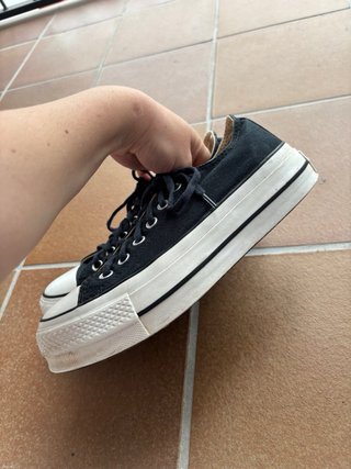 Converse Plataforma Negra Talla 38