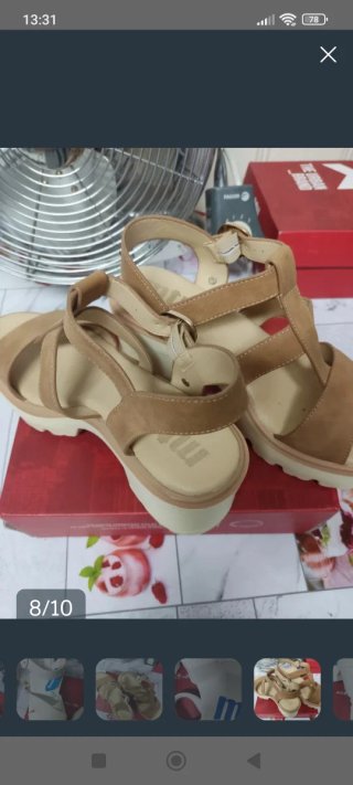 Sandalias Mustang Beige/Marrón