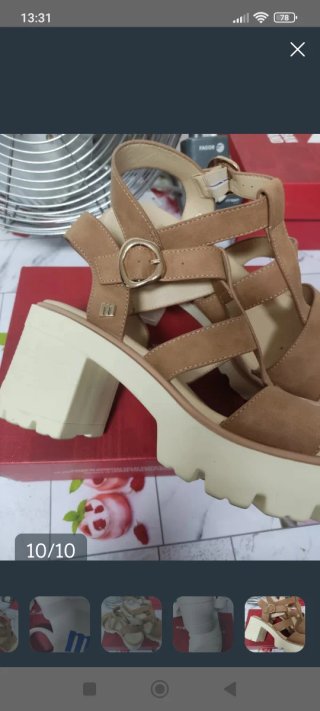Sandalias Mustang Beige/Marrón