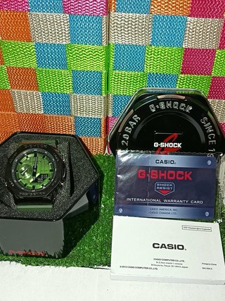 Casio G-Shock Reloj Negro y Verde