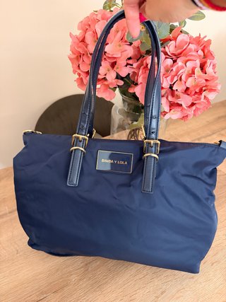 Bolso azul marino nylon BIMBA Y LOLA