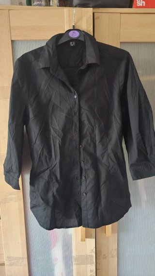 Camisa negra manga 3/4 talla 40