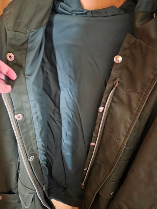 Parka uomo verde con pelliccia removibile